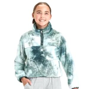 Teal - All in Motion Girls Faux Shearling 1/4 Zip Pullover - Size XL (14) - NWT